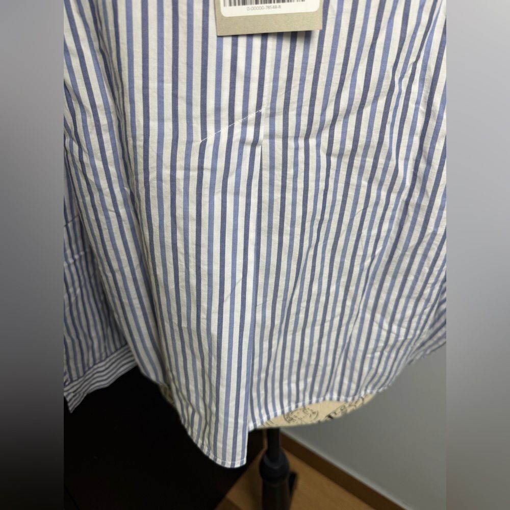Everlane The Woven P.J. Top Blue Stripe NWT Size M - Picture 6 of 11